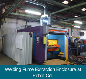 Welding Fume Extraction Enclosure at Robot Cell